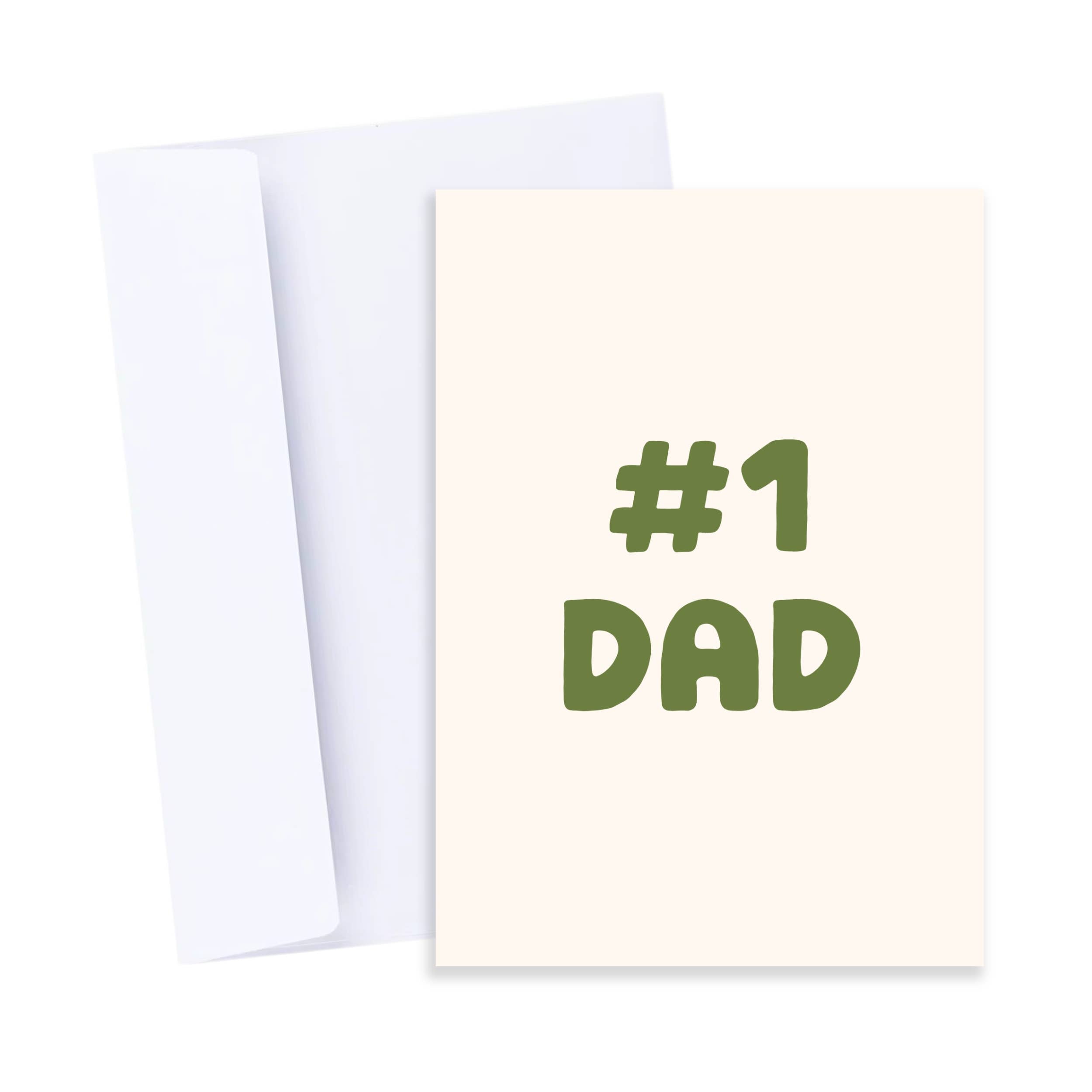 #1 Dad Card - Birthday Card for Dad or Father's Day