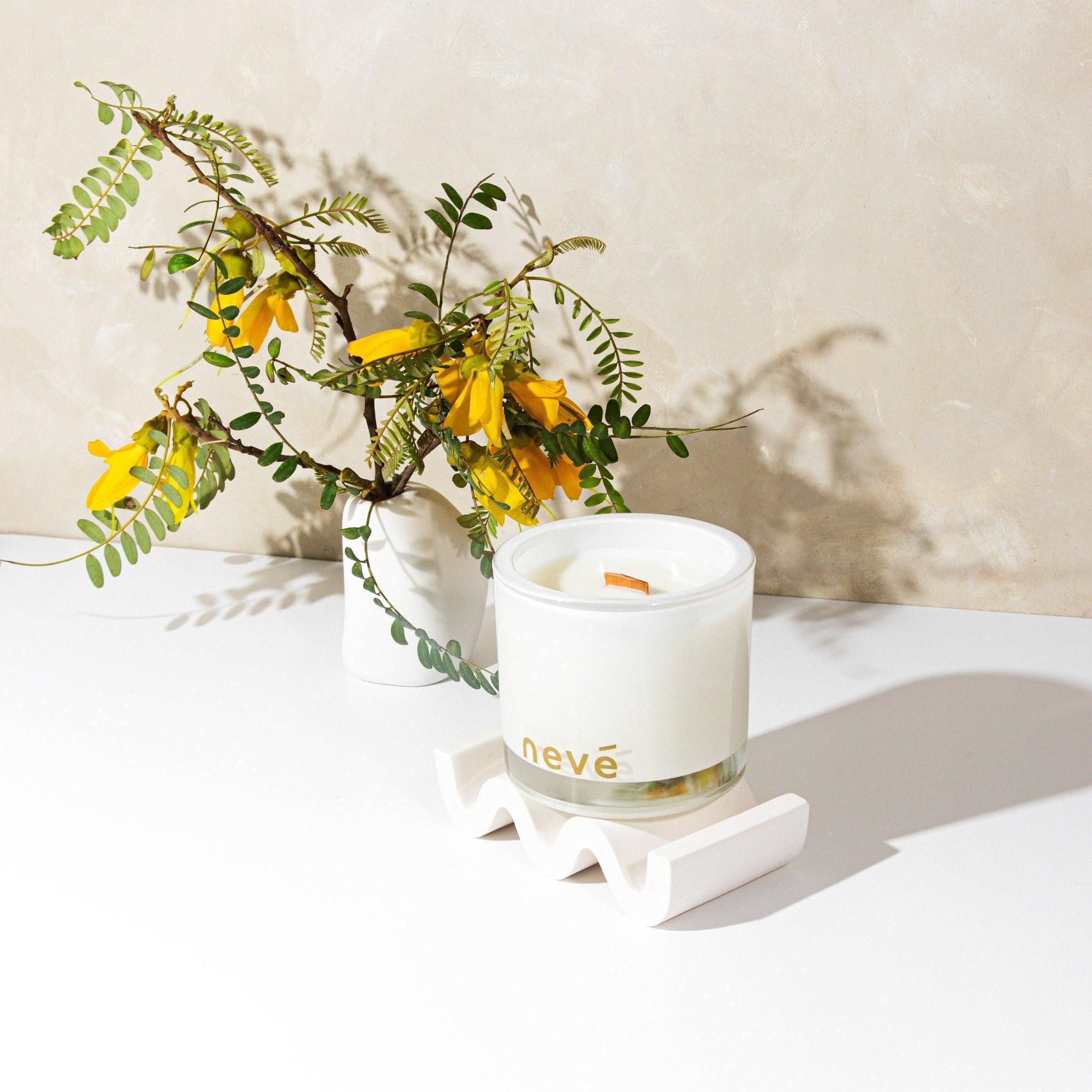 Neve - Kowhai Blossom + Lime Candle - Medium