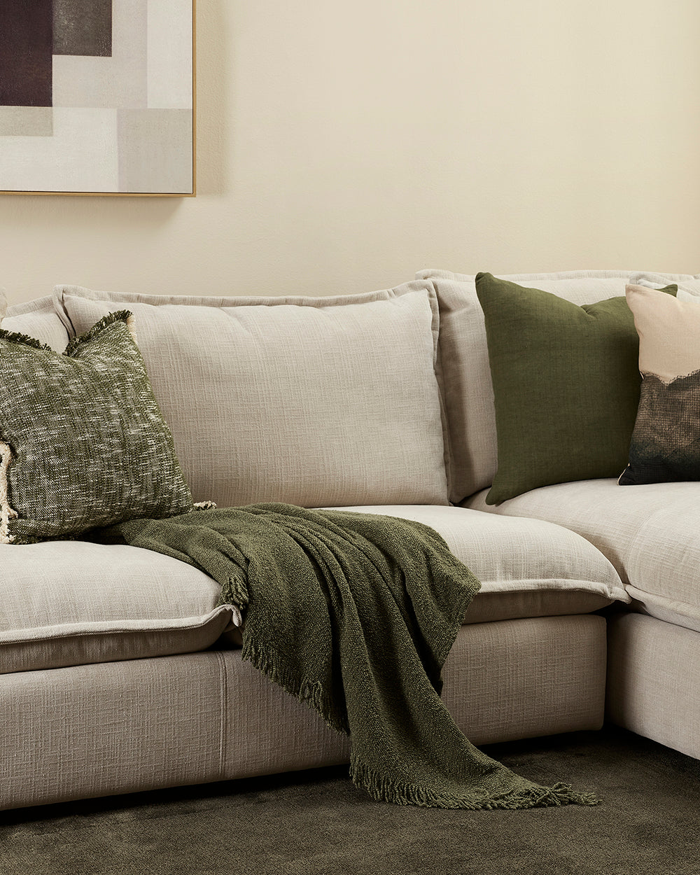 Ollo Lily Throw - Olive