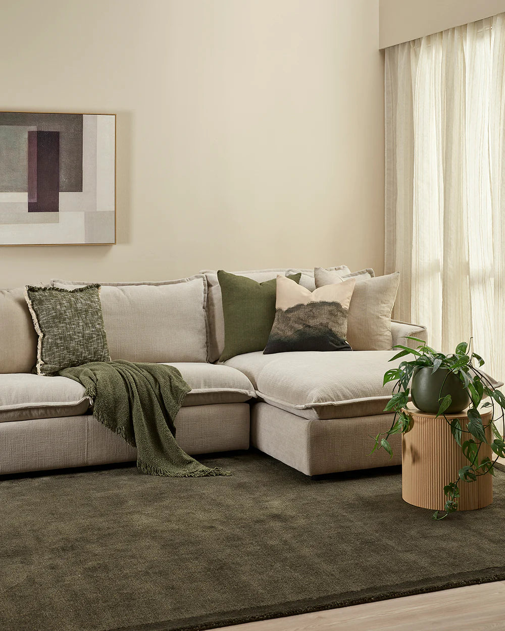 Ollo Lily Throw - Olive