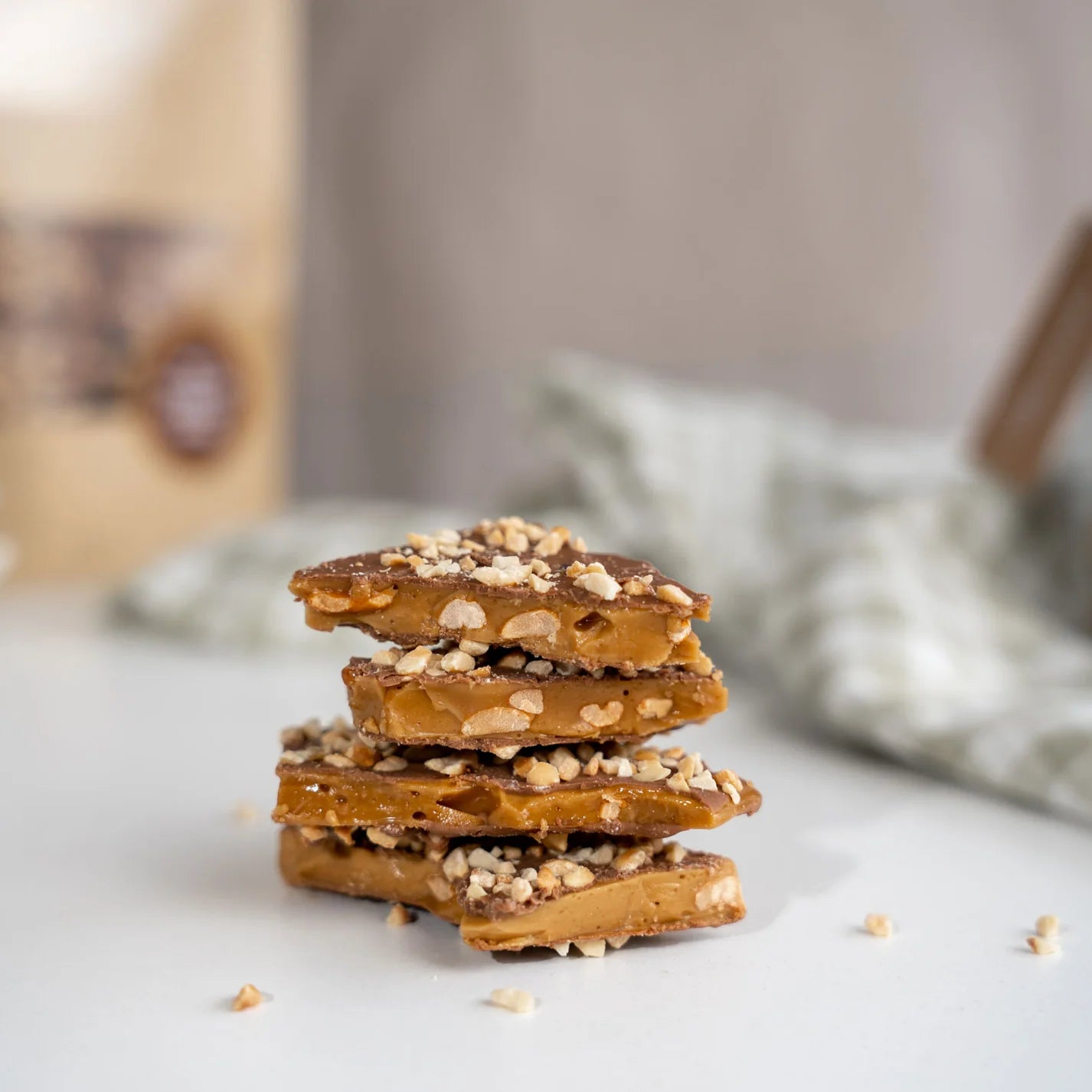 Milk Chocolate + Peanut Toffee | 85g Jar
